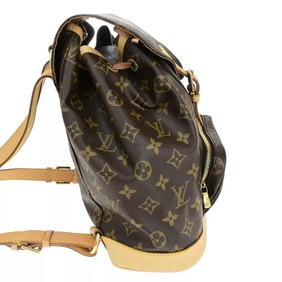 LOUIS VUITTON Montsouris MM Backpack Bag Monogram Leather Brown M51136 660RK300 main image 7